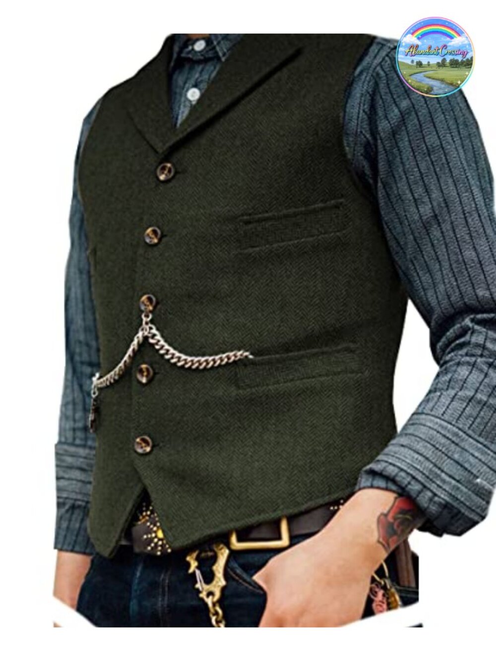 Mens Herringbone Tweed Wool Blend Vest Waistcoat V-Neck Slim Fit Prom Wedding